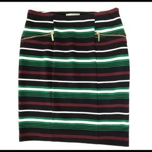 Michael Kors Horizontal Striped Pencil Skirt